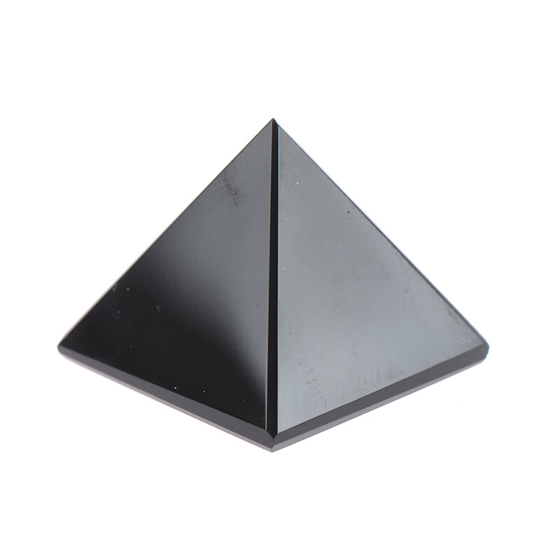 Obsidian Pyramid Natural Polished Surface Home Ornaments Desktop DecorY.ou