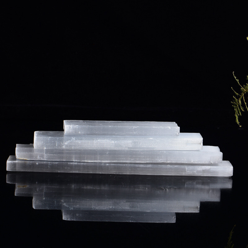 Natural Monocrystal Quartz Selenite Sticks White Gypsum Crystal Blades Wand Rock