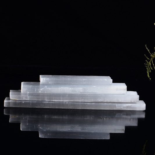 Natural Monocrystal Quartz Selenite Sticks White Gypsum Crystal Blades Wand Rock