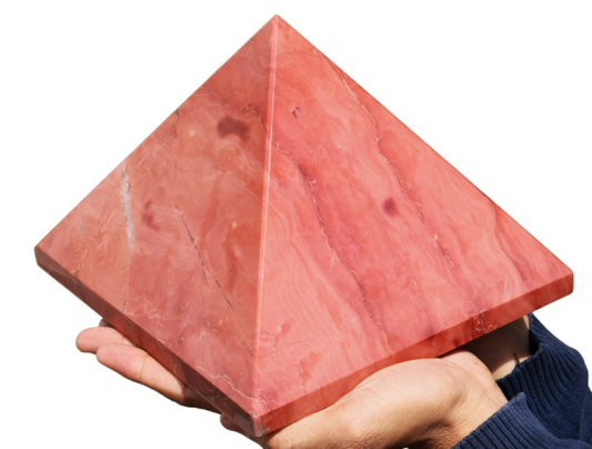 Pink Bustamite Pyramid Crystal Quartz Healing Display Specimen Stone Huge 190mm