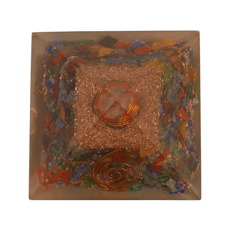 7 Chakra Stone Orgon Pyramid Energy Generator Orgonite Pyramids Free Shipping