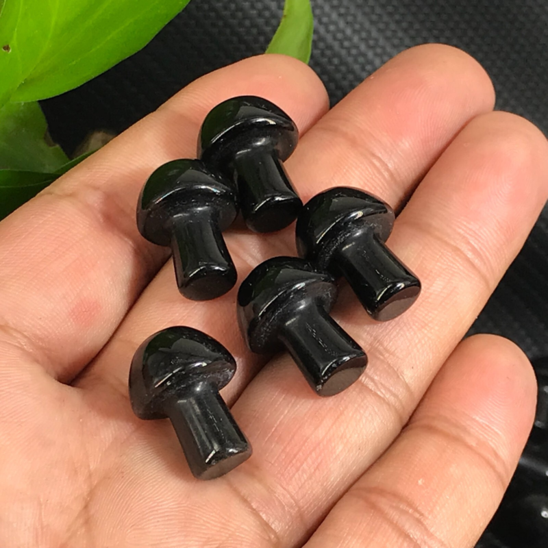 10pc natural obsidian Mushroom Quartz Crystal Reiki healing gem random