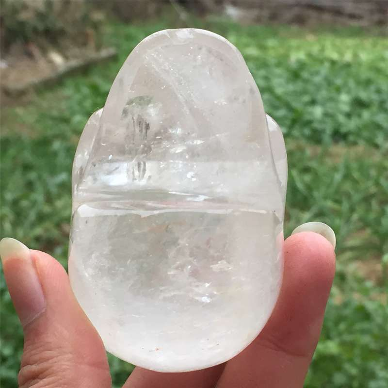 0.26kg Natural clear quartz skull carved Quartz Crystal skull Healing