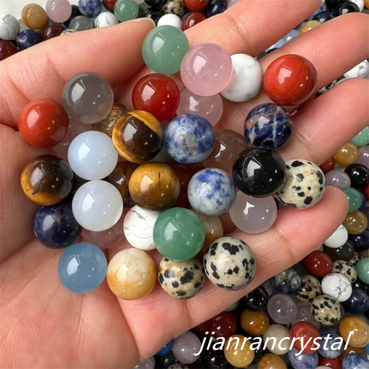 10pcs Mix Natural Quartz Mini Ball Quartz Crystal sphere Healing reiki Gem
