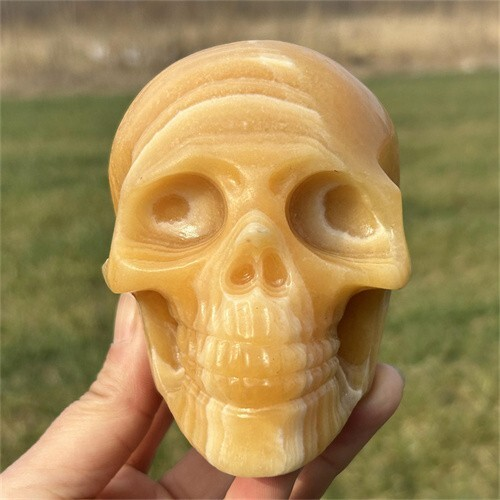 930g Natural Carved Geodes stone Skull Figurines Reiki Quartz Crystal Skull Deco