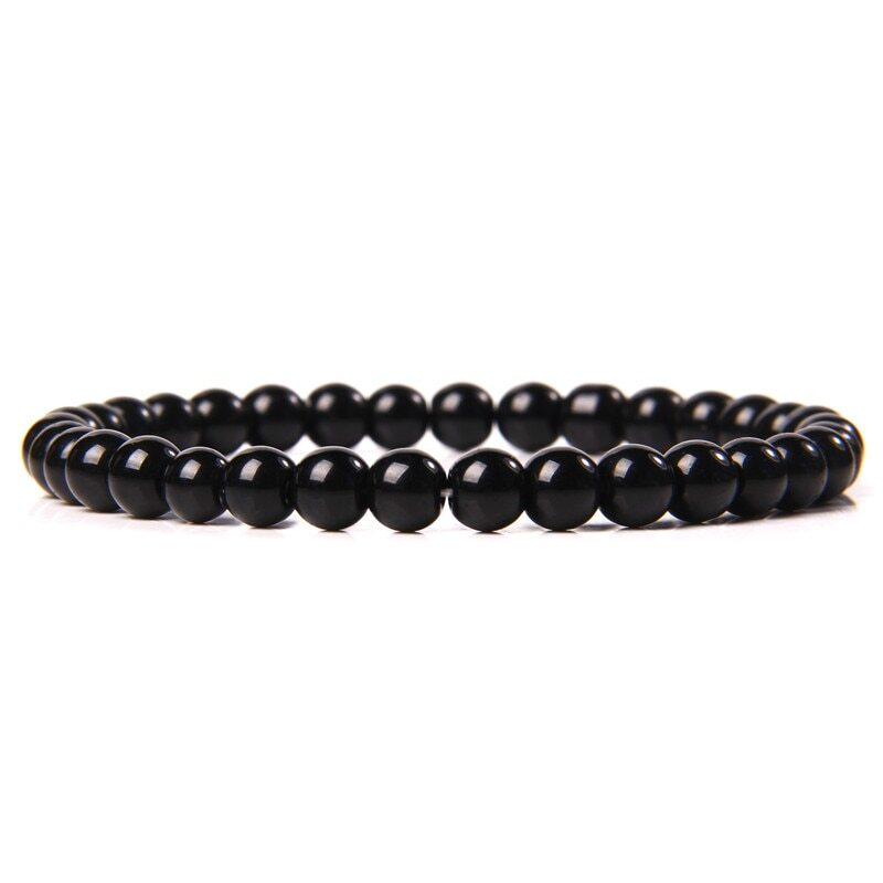Handmade Natural 6mm Crystal Agates Stretch Bracelet for Women Men Jewelry Gifts