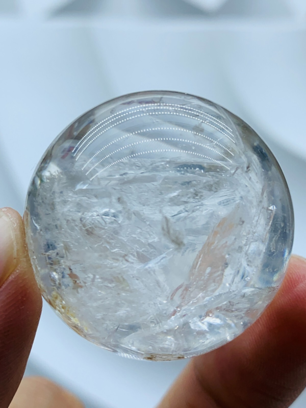 Herkimer Diamond Enhydro Crystal Magic Ball 36MM &big moving water droplet 36g
