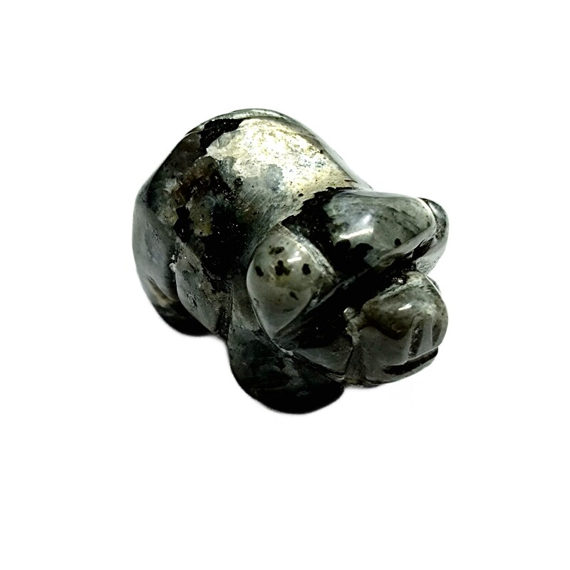 Raw Natural Quartz Crystal Skull Carved Pig Wild Boar Piggy Animal Healing Stone