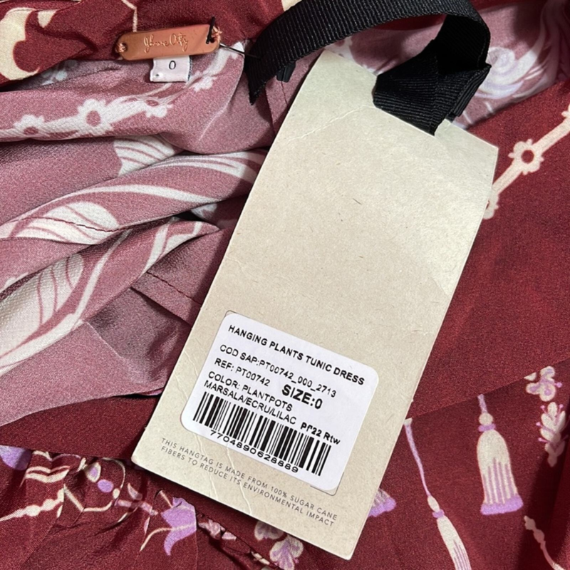 NWT JOHANNA ORTIZ Silk Hanging Garden Floral Printed Kimono Maxi Dress Sz 0