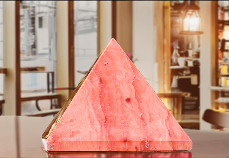 Pink Bustamite Pyramid - 19CM Healing Crystal for Chakra & Aura Balancing Spirit