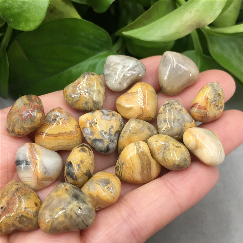 5pcs Natural Crazy agate mini heart Carved quartz crystal skull reiki healing G3