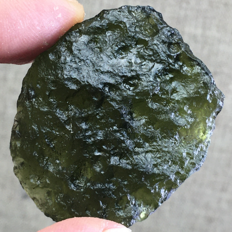 59.2Ct MOLDAVITE From Czech Republic From Meteorite Impact With Chips
