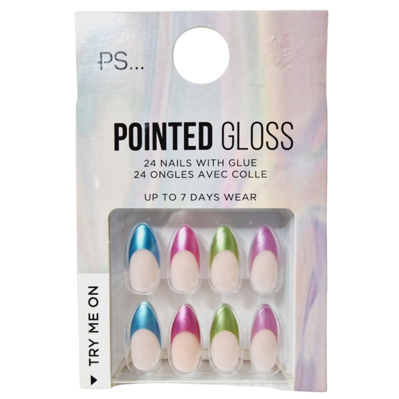 False Nails Press On Fake Tips Stick Coffin Square Full Cover Primark Glue 24pk