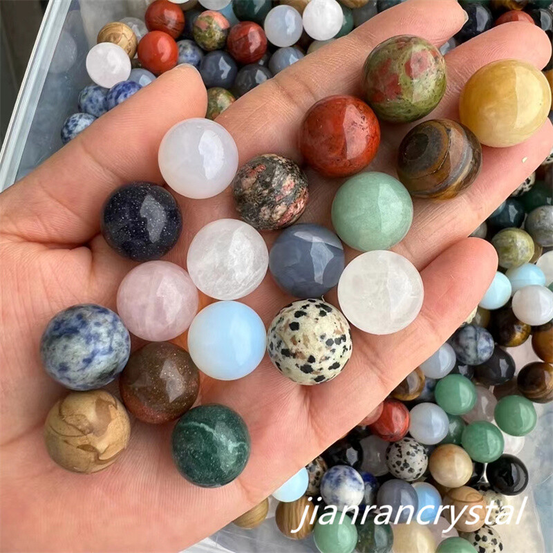 10pcs Mix Natural Quartz Mini Ball Quartz Crystal sphere Healing reiki Gem