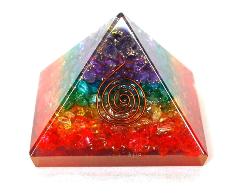 Reiki Infused Chakra Orgone Pyramid Lot Of 50 BIG PYRAMIDS 75mm