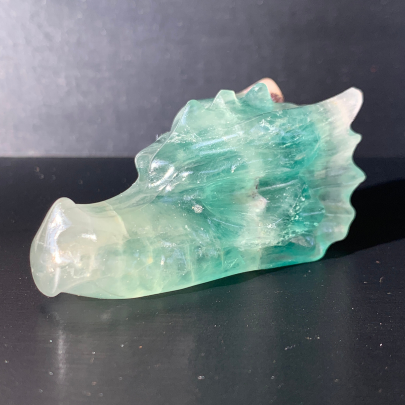Natural Fluorite Faucet Carving,Reiki Quartz Crystal Skull Decoration 1 Pieces