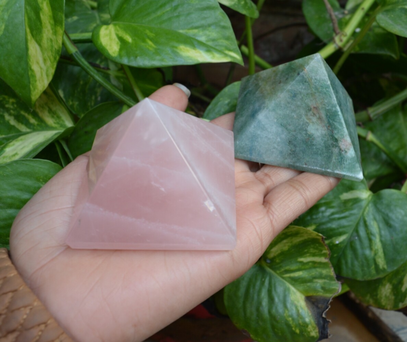 Chakra Pyramid Stone Crystal Yoga Healing NATURAL Spirituality Specimen~I-4842