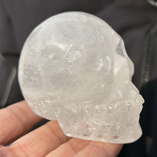 0.34kg Natural clear quartz skull carved Quartz Crystal skull Healing