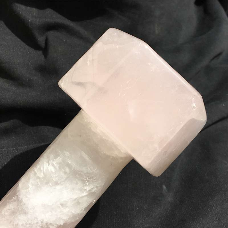 1.96kg Natural rose quartz dumbbell carved Quartz Crystal skull Healing