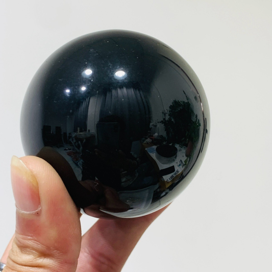 266g Natural Obsidian Quartz Ball Crystal Sphere Meditation Energy Healing