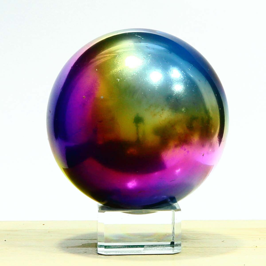 601g Crystal Electroplated Rainbow Crystal Ball Quartz Sphere Energy Healing