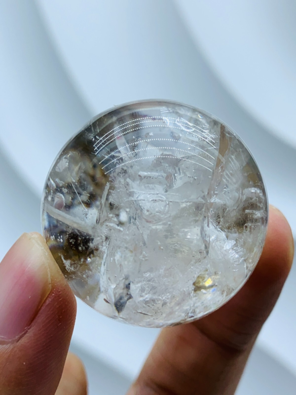 Herkimer Diamond Enhydro Crystal Magic Ball 36MM &big moving water droplet 36g
