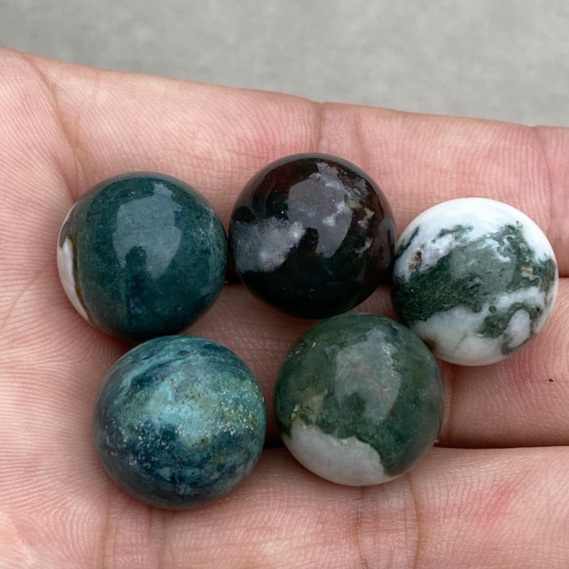 20pcs Wholesale Natural Aquatic agate Ball Quartz Crystal 15mm Sphere+box Reiki