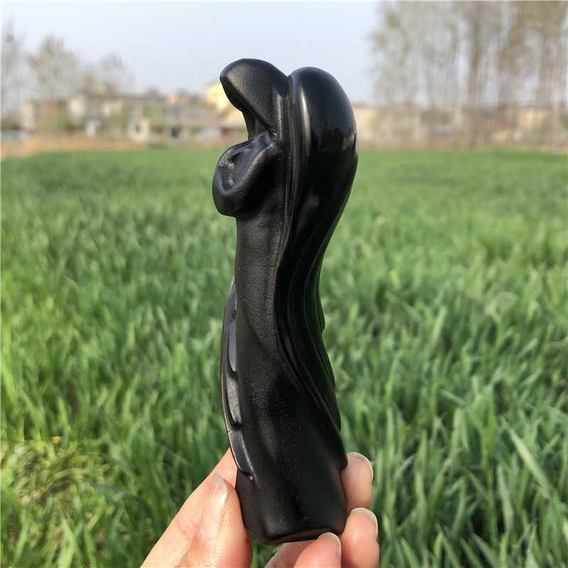 0.16kg Natural obsidian quartz angel carved Quartz Crystal skull Healing