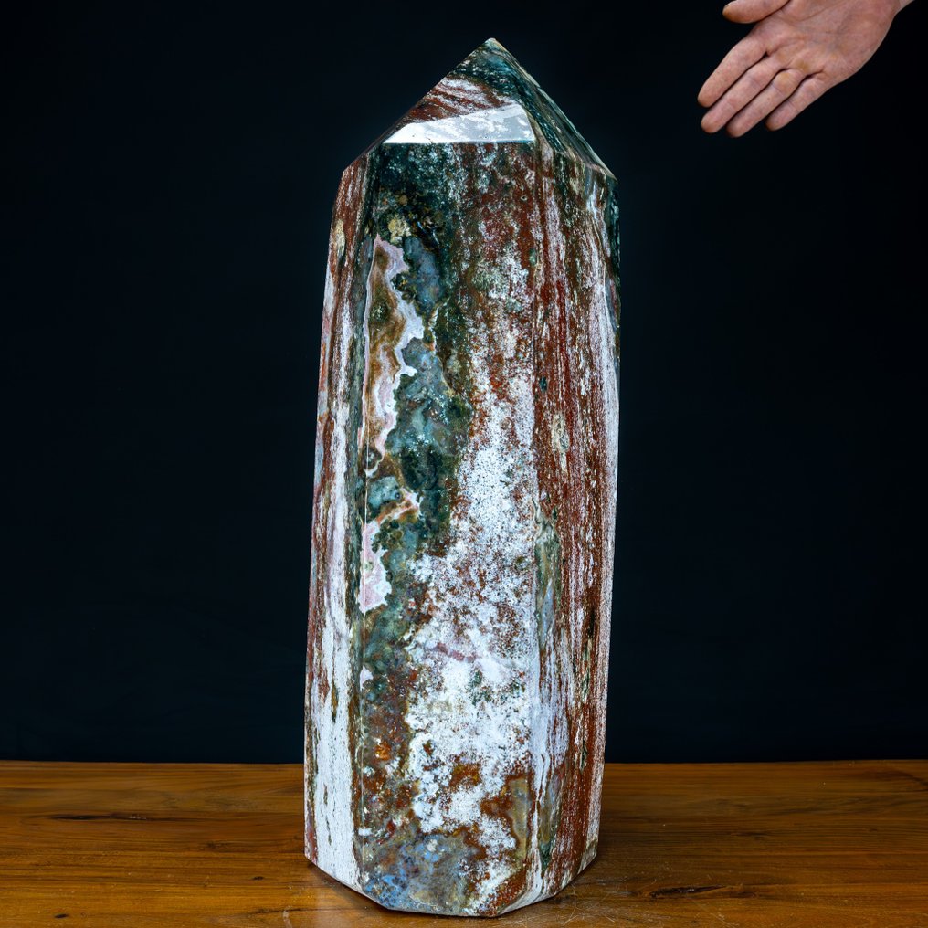 Large Natural Very Artistic Ocean Jasper - Agate Obelisk- 39187.42 g