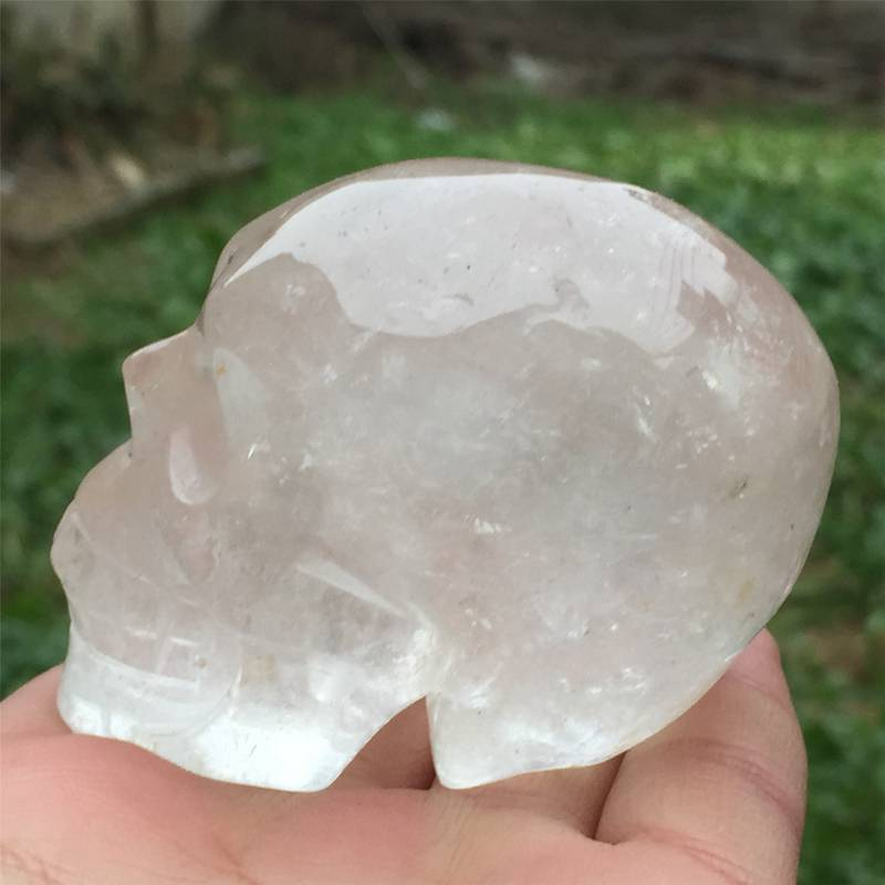 0.26kg Natural clear quartz skull carved Quartz Crystal skull Healing