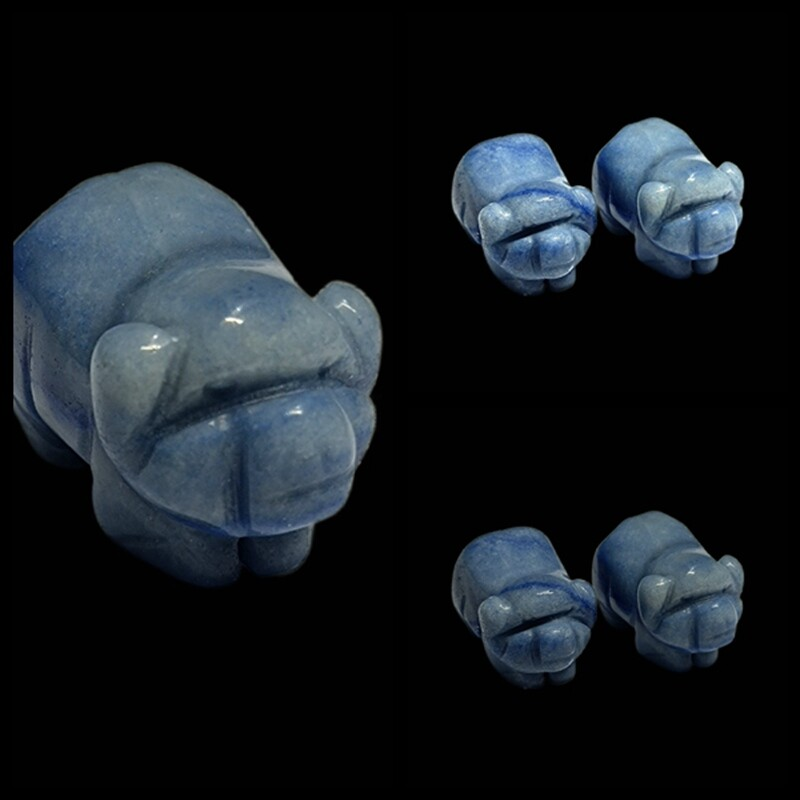 Raw Natural Quartz Crystal Skull Carved Pig Wild Boar Piggy Animal Healing Stone
