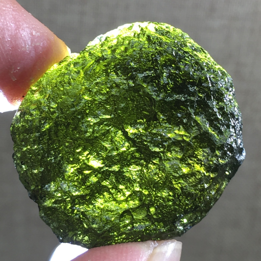 74.1Ct MOLDAVITE From Czech Republic From Meteorite Impact With Chips