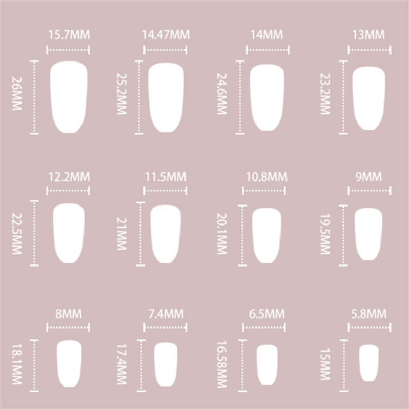 Diamond Pink Winter False Nail Short Almond Press on Nails for Nails Art 24pcs