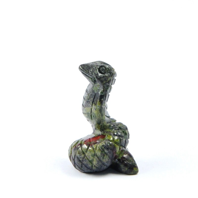 Natural Quartz Crystal Carved Snake Viper Healing Stone Cobra Animal Decor Reiki