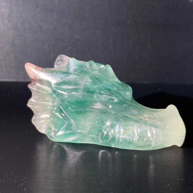 Natural Fluorite Faucet Carving,Reiki Quartz Crystal Skull Decoration 1 Pieces