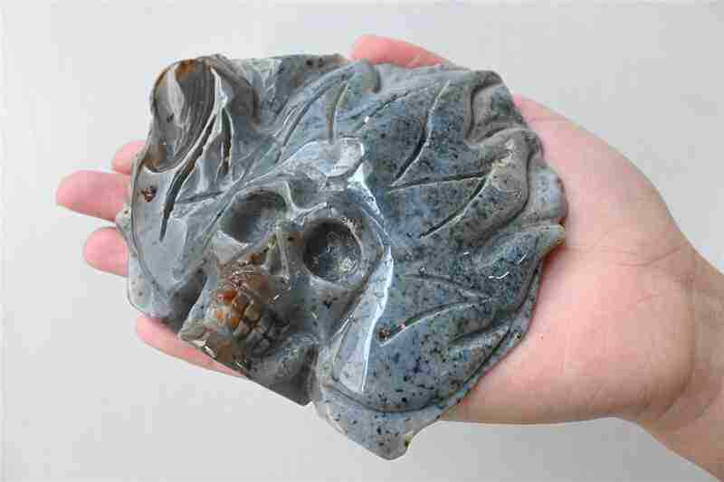 0.36kg Natural unknown quartz skull carved Quartz Crystal skull Healing
