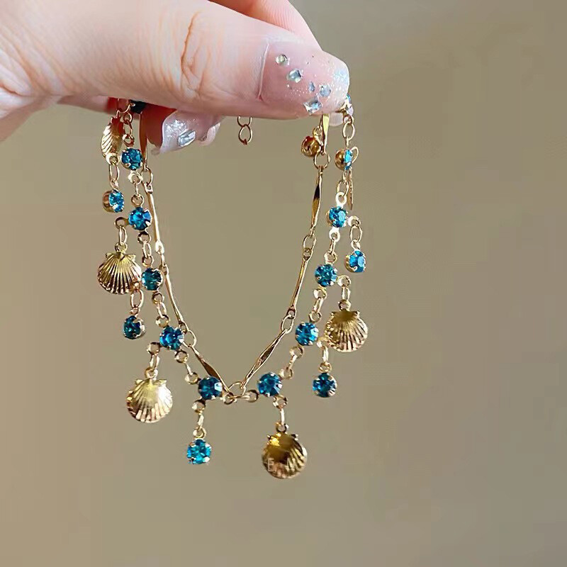 Colorful Butterfly Shell Necklace Bracelet Exquisite Tassels Necklace Bracelet