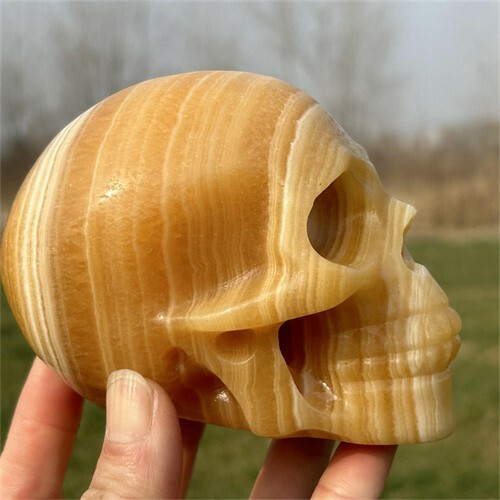 930g Natural Carved Geodes stone Skull Figurines Reiki Quartz Crystal Skull Deco