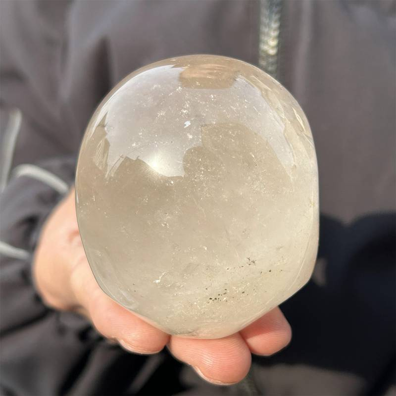 0.41kg Natural clear quartz skull carved Quartz Crystal skull Healing