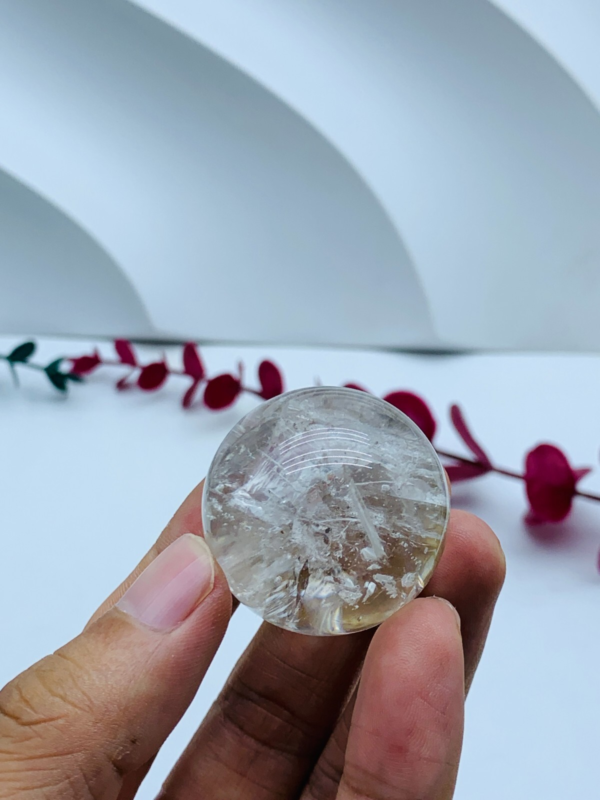 Herkimer Diamond Enhydro Crystal Magic Ball 36MM &big moving water droplet 36g