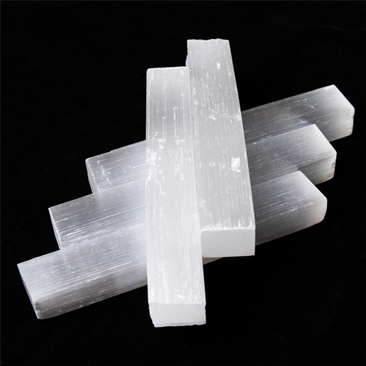 10Pcs Natural Quartz Selenite Stick Wand White Gypsum Crystal Point Stone Blades