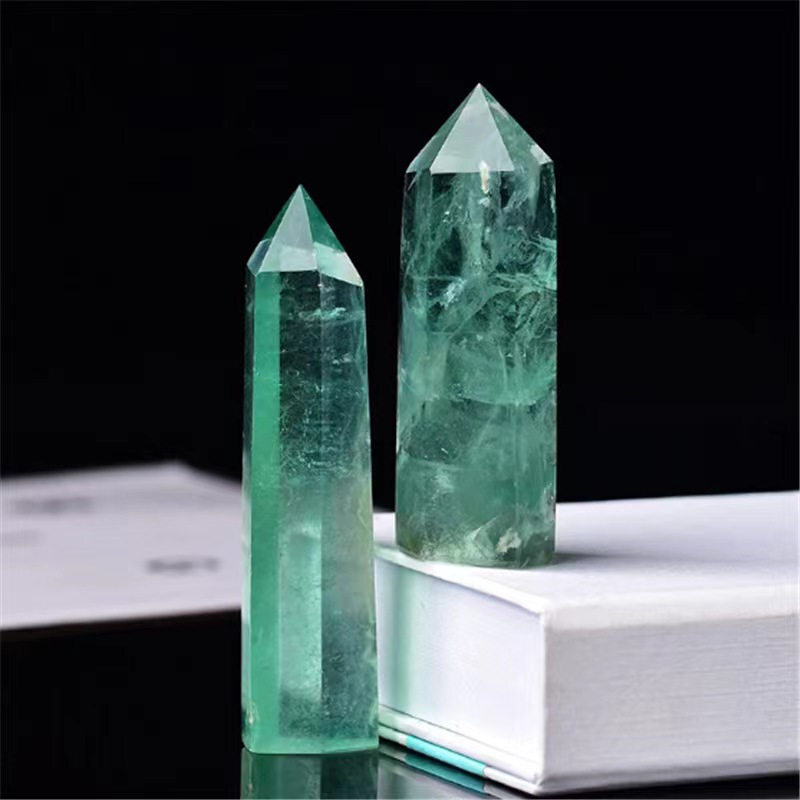 Natural Crystal Point Wand Tower Column Chakra Obelisk Quartz Healing Stone Rock