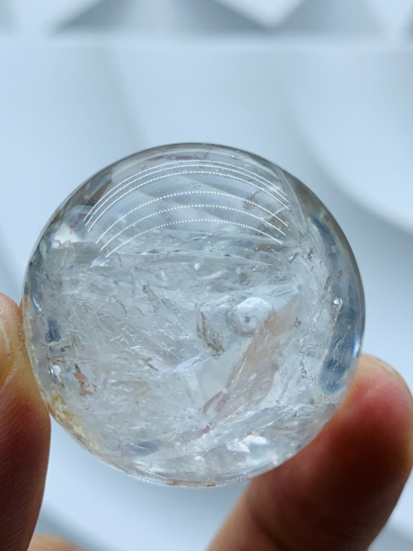 Herkimer Diamond Enhydro Crystal Magic Ball 36MM &big moving water droplet 36g