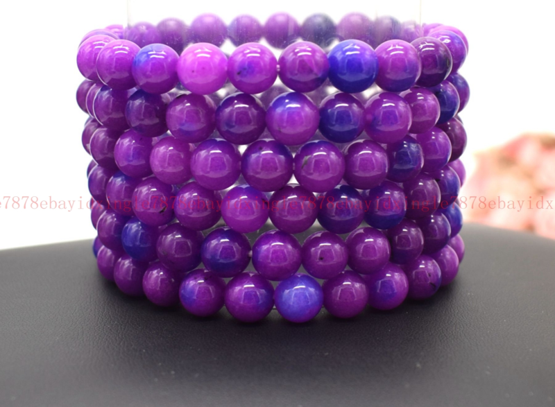 Wholesale Lots 6 Pcs 7.5" Natural Crystal Healing Gemstone Stretch Bracelet