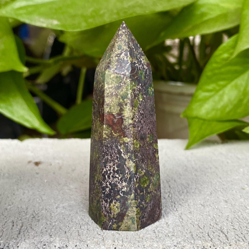 61G Natural Dragon Blood Column Obelisk Crystal Column Wand Point Healing Stone