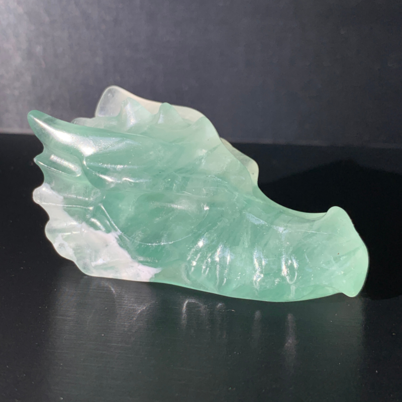 Natural Fluorite Faucet Carving,Reiki Quartz Crystal Skull Decoration 1 Pieces