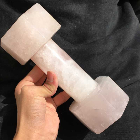 1.96kg Natural rose quartz dumbbell carved Quartz Crystal skull Healing