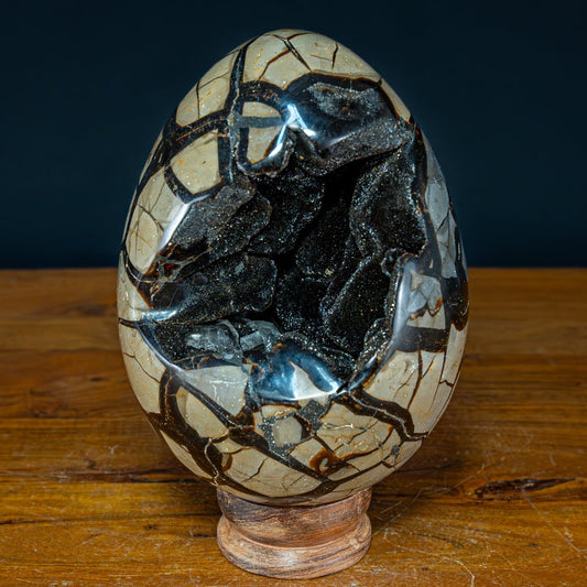 Natural Big Septarian Druse with Calcite Crystals Egg- 5000 g