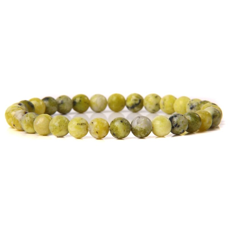 Handmade Natural 6mm Crystal Agates Stretch Bracelet for Women Men Jewelry Gifts