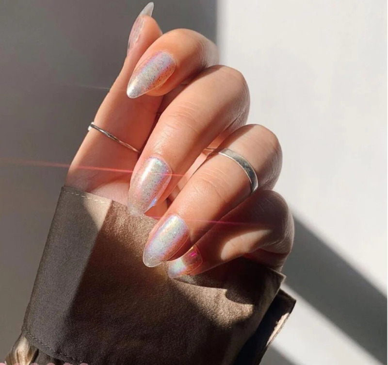 Glamnetic Reusable Press On Nails Medium Pointed Almond - Stardust